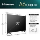 Hisense 50" A6N 4K Smart UHD TV with HDR & Dolby Vision