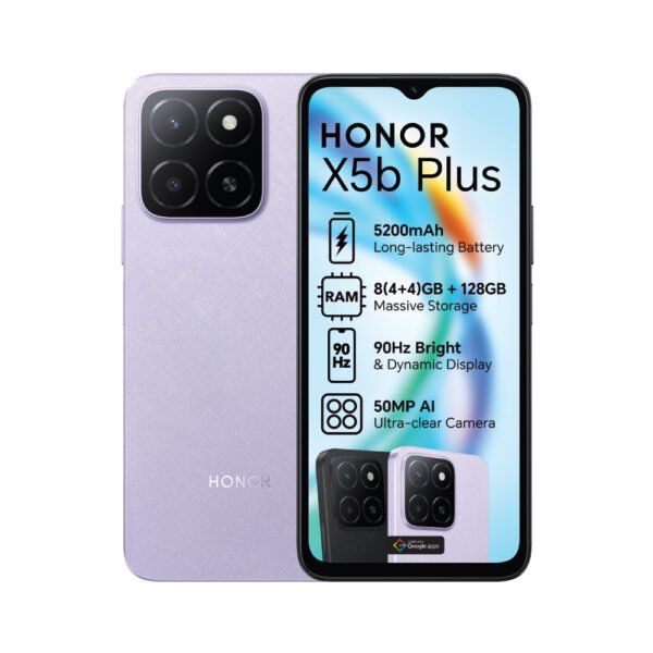 Honor X5b Plus 128GB 4G Dual Sim Smartphone Starry Purple - 50MP Camera